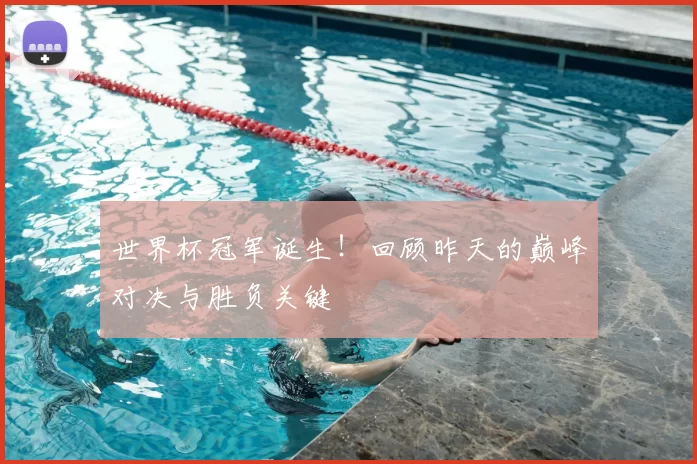 世界杯冠军诞生!回顾昨天的巅峰对决与胜负关键