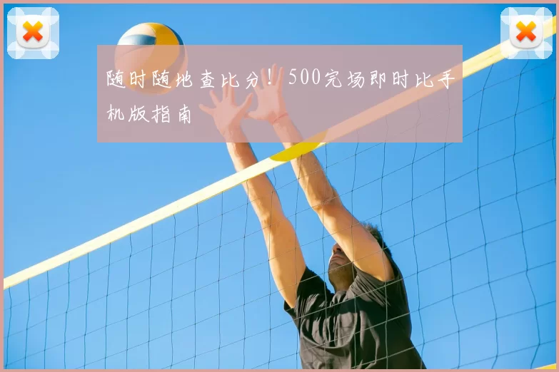 随时随地查比分！500完场即时比手机版指南