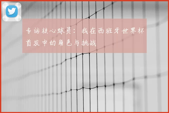 专访核心球员：我在西班牙世界杯首发中的角色与挑战